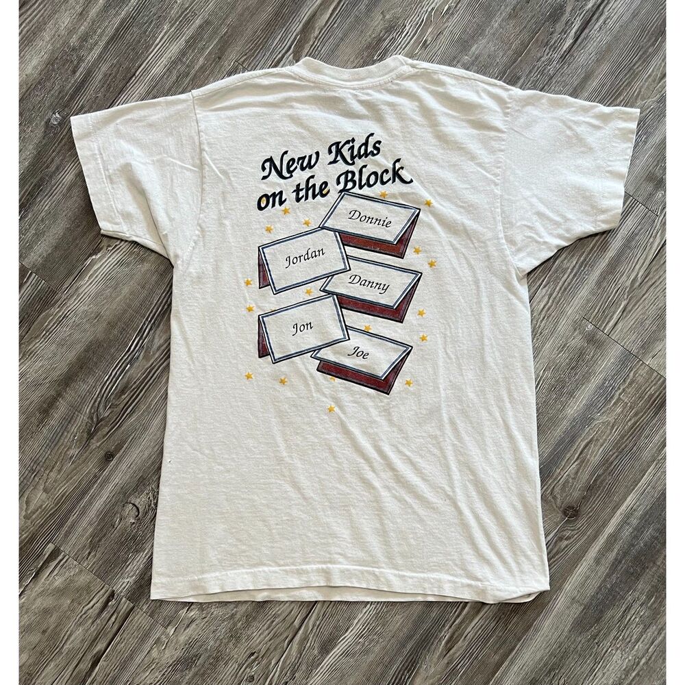 Vintage 1989 New Kids on the Block Band Tee Short Sleeve L - Picture 2 of 8